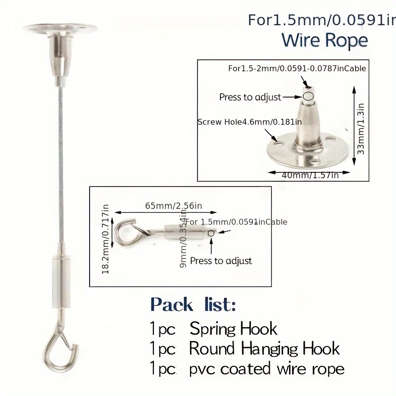 Stainless Steel Wire Hanging Rope Light Fixture Hanging Rope - Temu