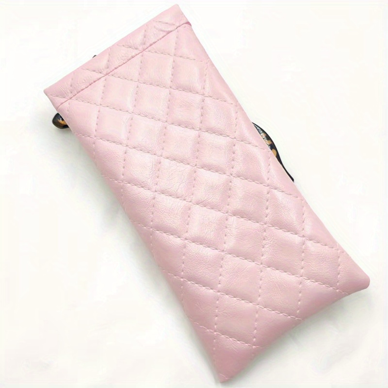 1/2pcs Portable Squeeze Eyeglass Case - Faux Leather Soft Glasses Case Glasses Case Pouch, Drawstring Pocket Mobile Phone Glasses Eyewear Organizer Bag