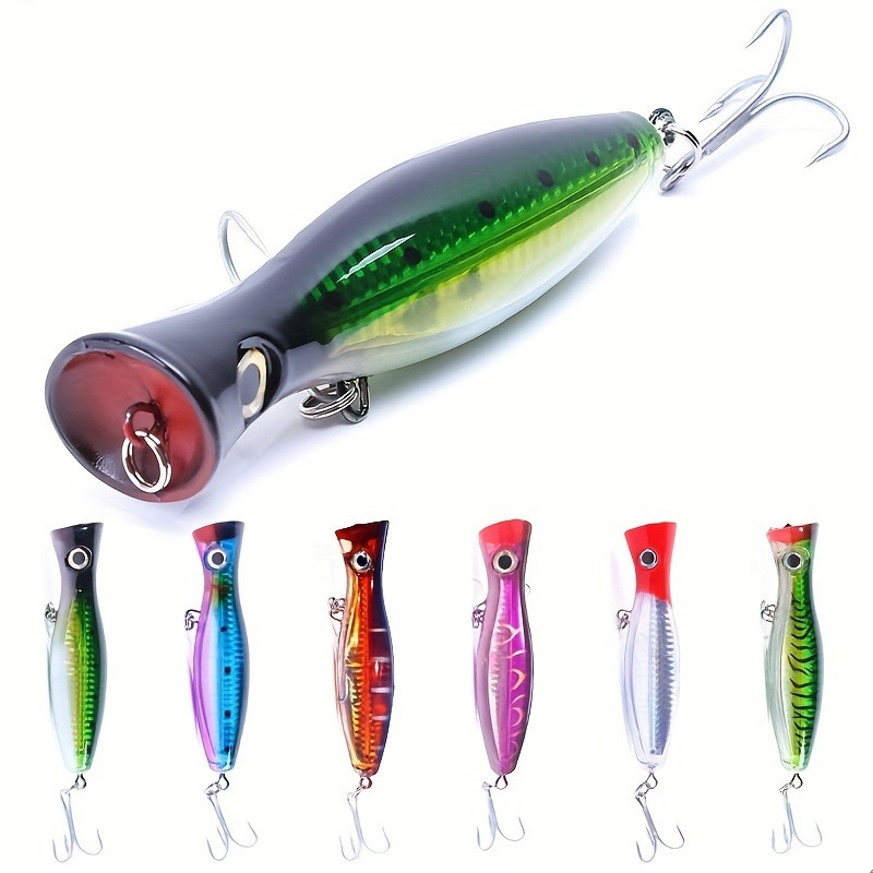 1pc Topwater Popper Fishing Lures 8cm/3.14in 11g/0.38oz Isca