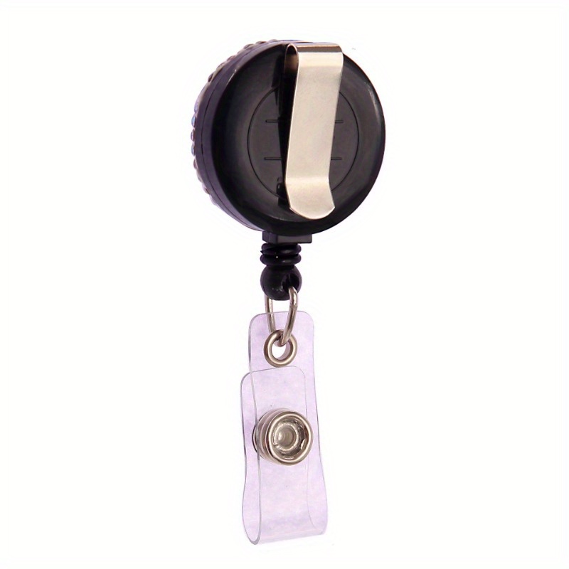 Shiny Rhinestone Telescopic Card Cover Buckle Badge Reel - Temu