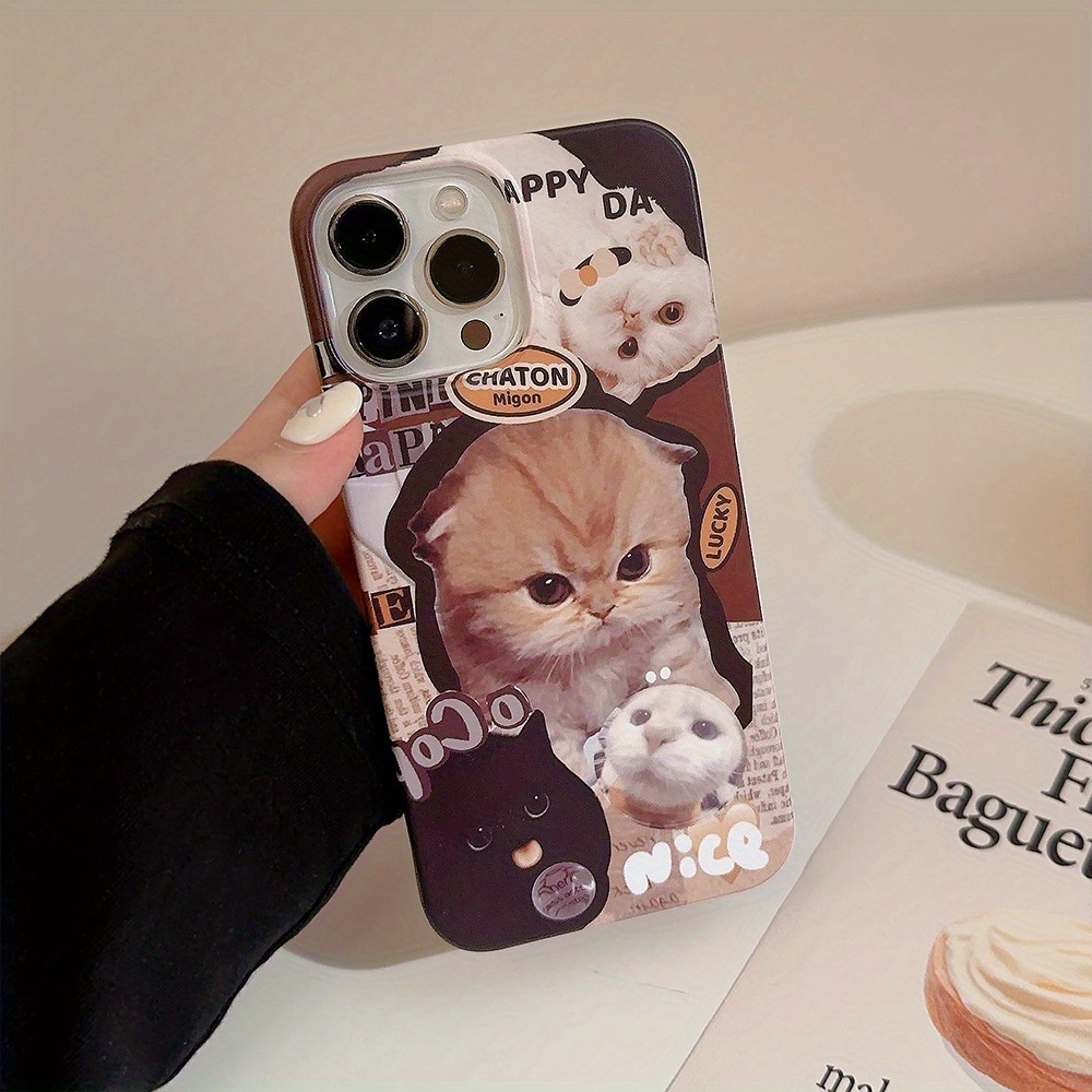 

Cute Cat Pattern Soft Tpu Case For 7/8/se/x/xs/xr/11/12/13/14/15 Pro Max