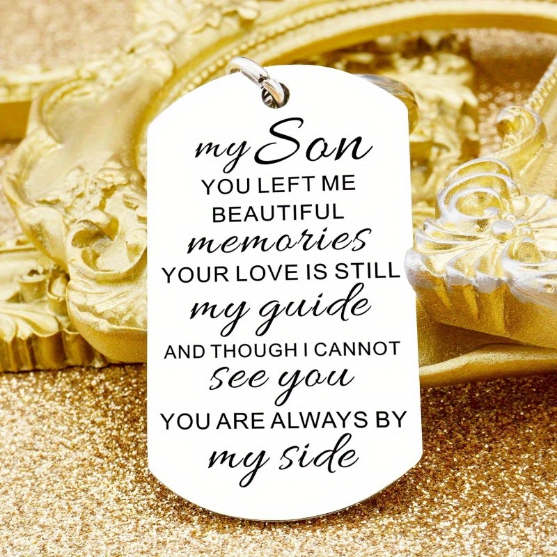 Memorial Gift Son Keychain Personalized Loss of a Son Child