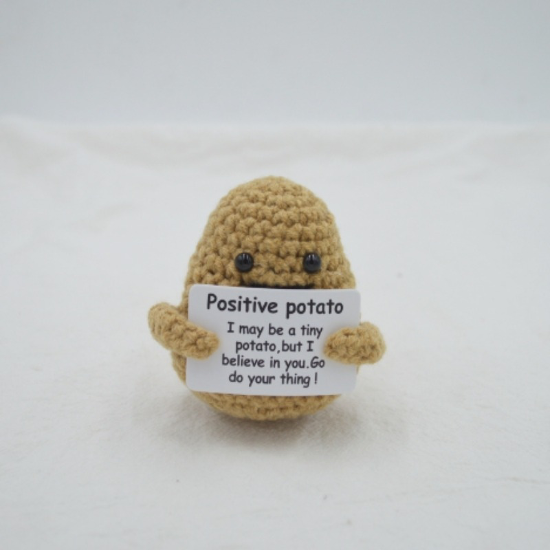 1pc Mini Fun Fun Positive Potato Cute Crochet Potato Creative Fun Knit  Positive Life Potato Office Birthday Gift School Party - Toys & Games - Temu