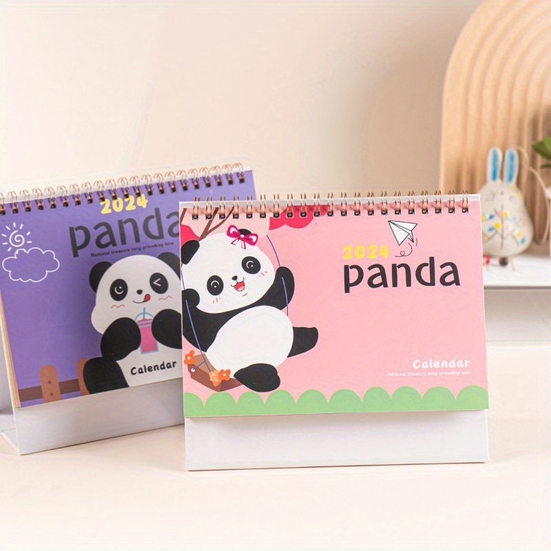 2024 Desk Calendar Cartoon Panda Desk Calendar Exam - Temu United Kingdom