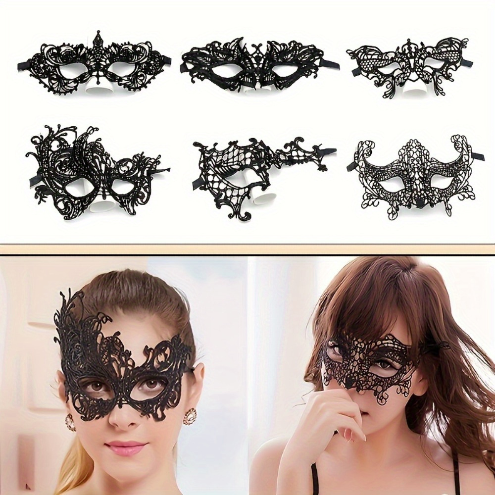Cosplay Makeup Dance Black Lace Makeup Semi Facial Novelty White Eye