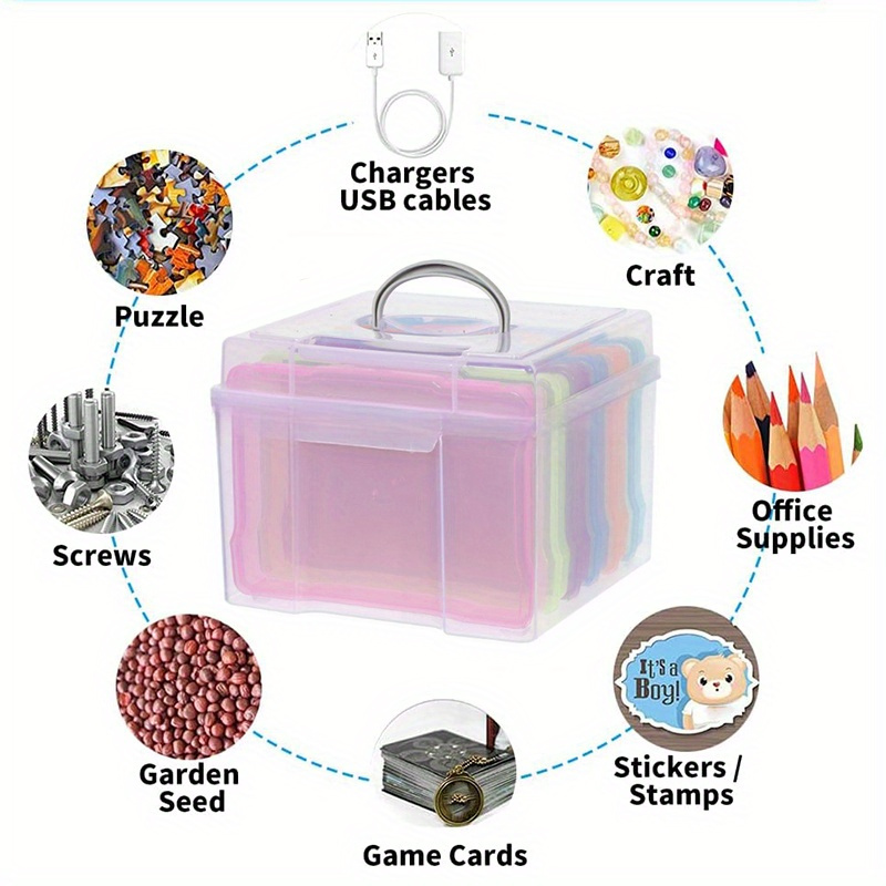 Sticker Storage Box, Desk Storage, Plastic Storage Box, Bead