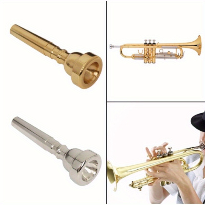  Eujgoov Brass Trumpet Mouthpiece(3C 5C 7C), Bright Tone  Instruments Mouthpiece For Beginners and Professional Players(3C) : Musical  Instruments