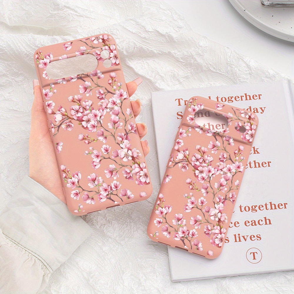 

Flower Popular Pattern Liquid Silicone Anti-fall Phone Case For Google 8pro/8/7pro/7a/7/6pro/6a/6