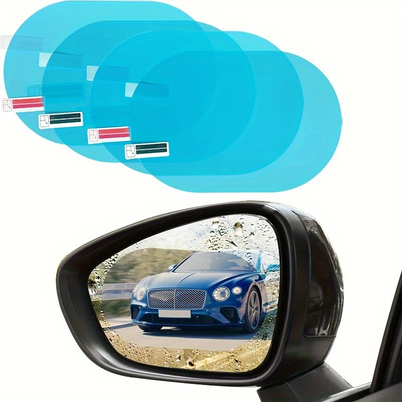  Film de rétroviseur extérieur, film protecteur anti-pluie anti-buée  pour autocollant 100x145mm ovale bleu