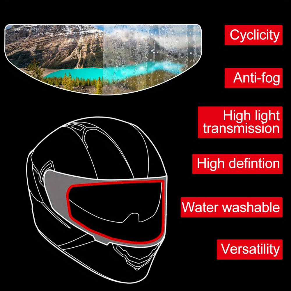 Pellicola Anti Appannamento per Casco Moto Pellicola Visiera