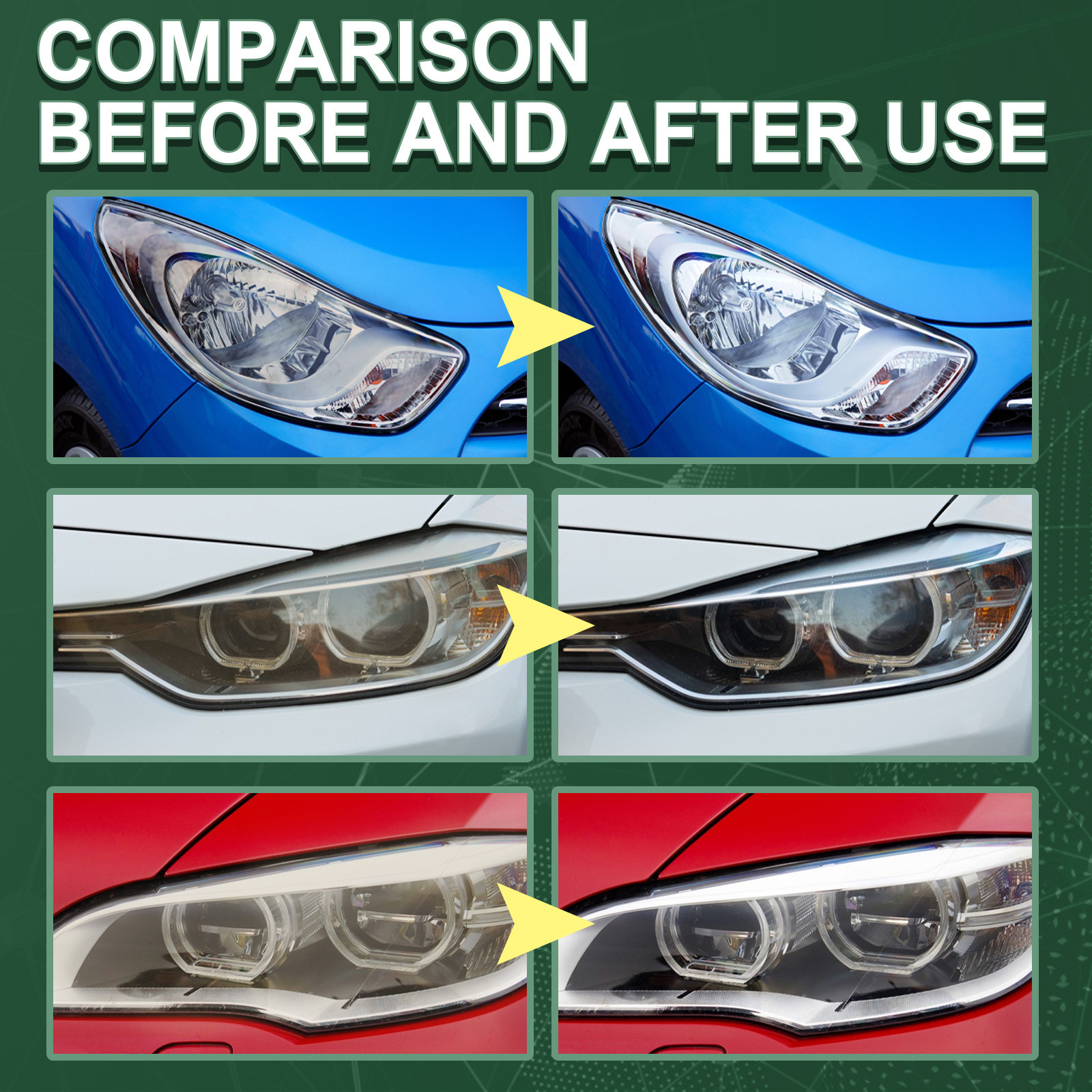 high quality headlight restoration system remove haze scratches and yellowing make your headlights shine again