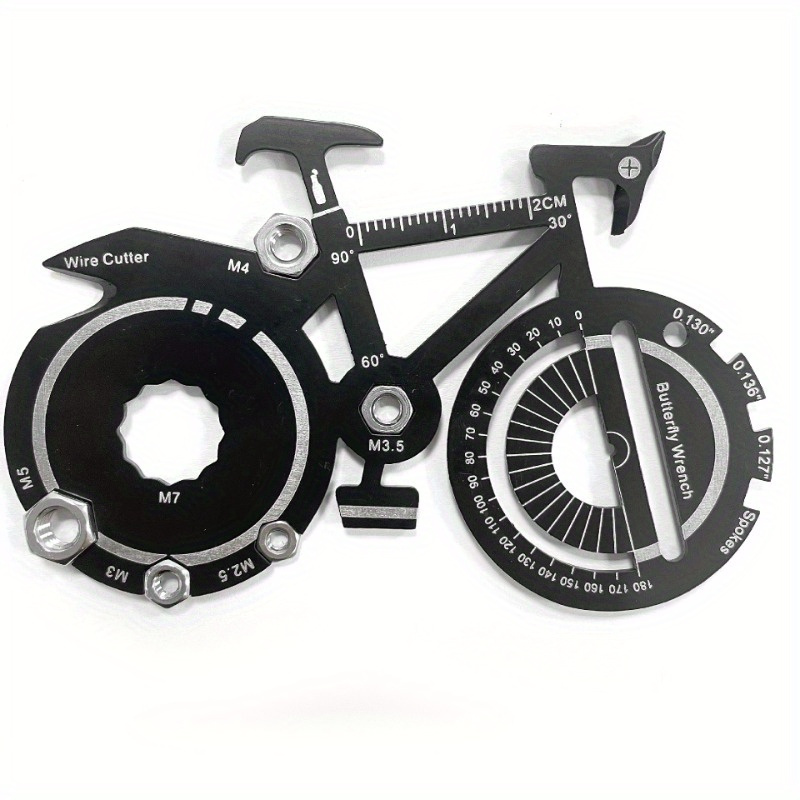 Porte-clés Multitool - 8 en 1 - Kit de réparation vélo