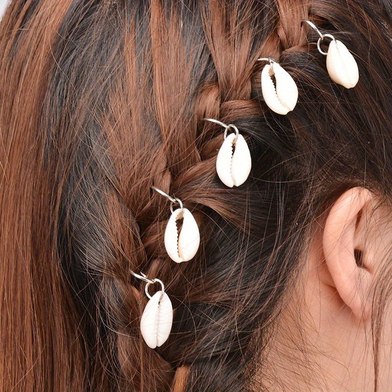 Sehao Hair Accessories for Girls 4-6 130PCS Pearl Braid Hair Aluminum Hair  Dreadlocks Hair Braid Rings Pearl Dread alloy