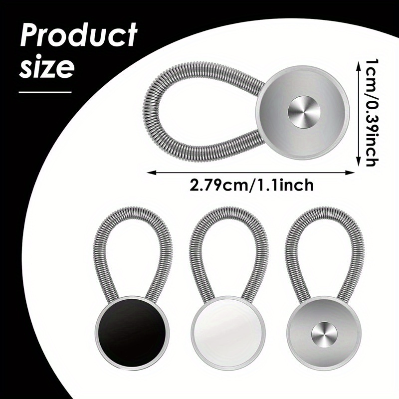 10pcs Metal Collar Buttons Extenders Elastic Button Extender Neck Extenders  for Shirt Coat Jeans Pants Waist