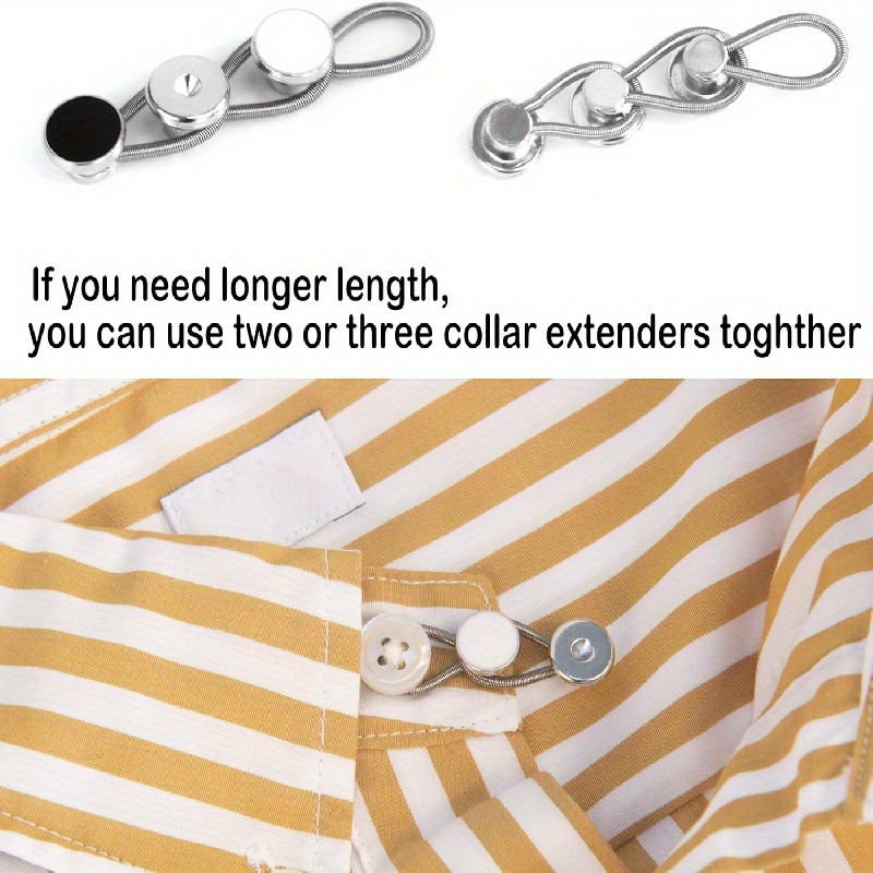 6PCS Collar Button Extender Adjustable Neck Extender For Dress