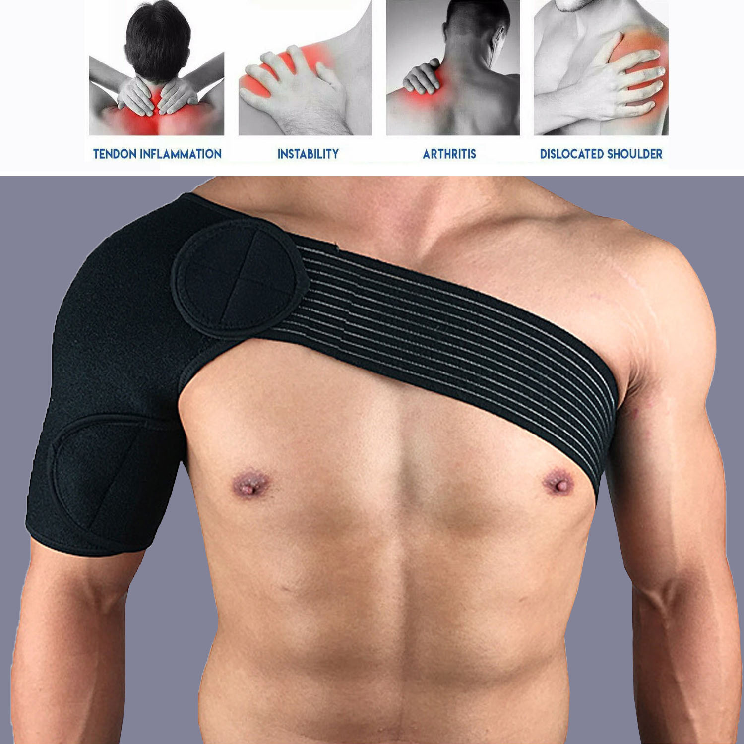 Shoulder Brace Torn Rotator Cuff Joints Ice Pack Pocket - Temu