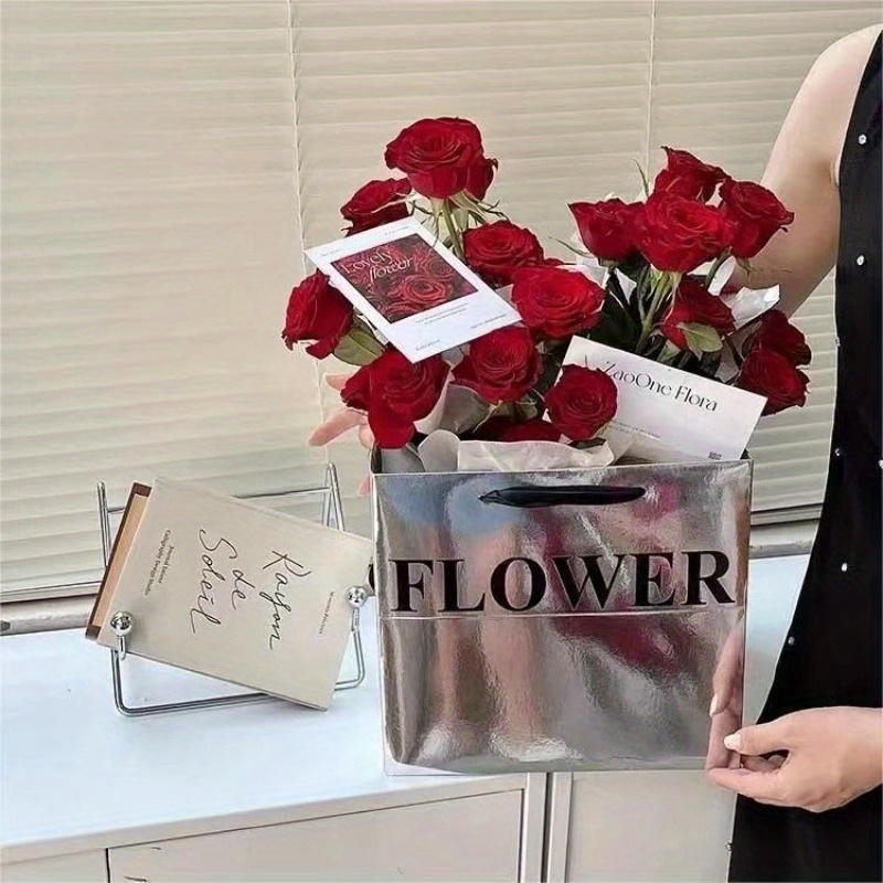 Flower Bouquet Gift Bag - Temu