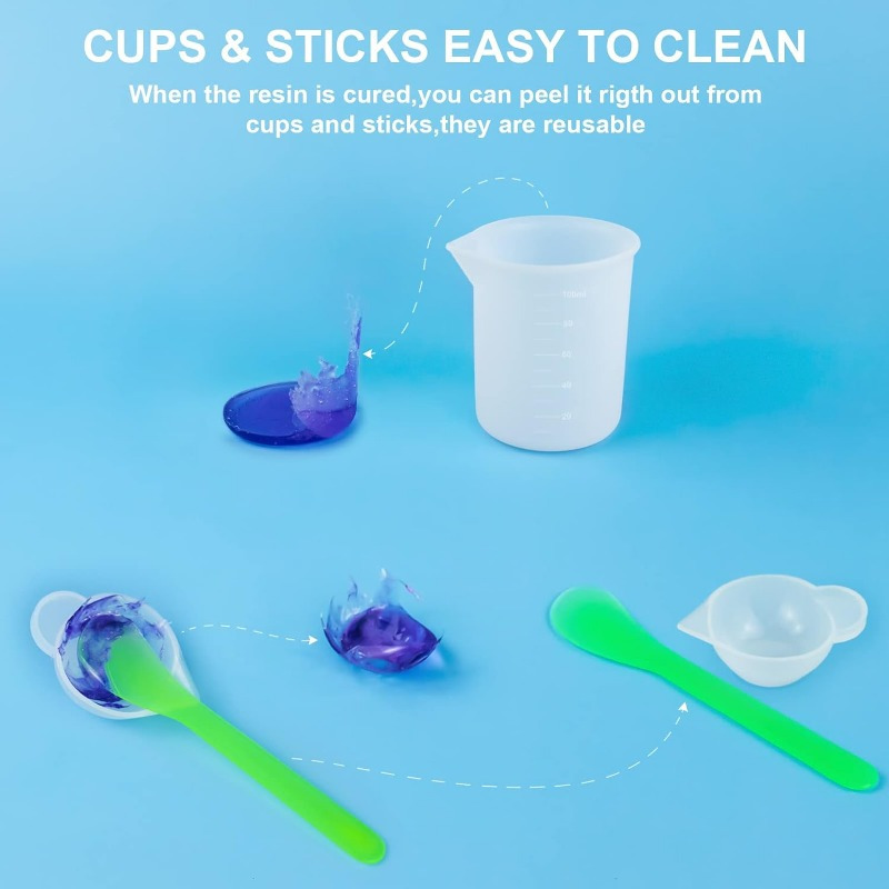 Silicone Cups Mixing Tools Resin Kit