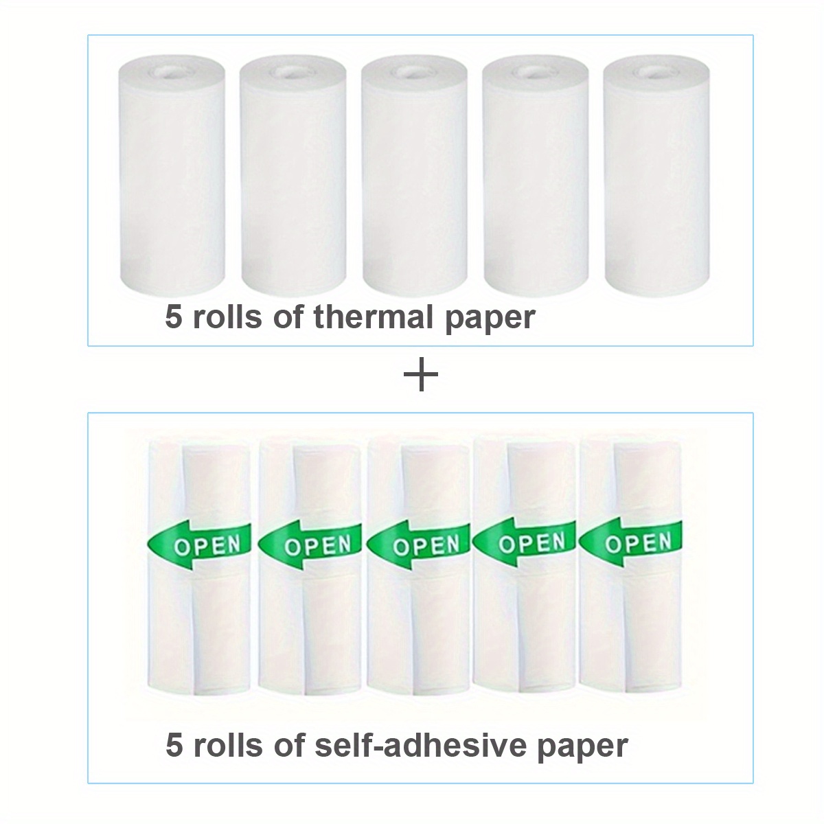 Mini Printer Paper Self Adhesive Thermal Paper Printable - Temu