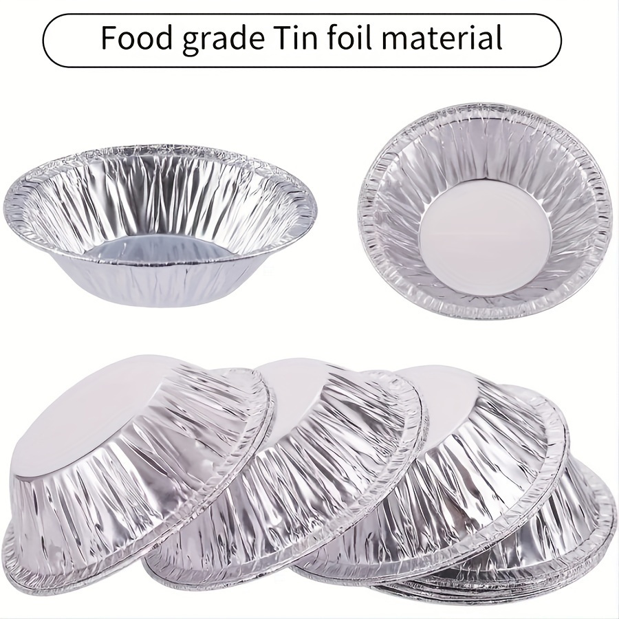 Set Di Teglie Usa E Getta In Alluminio Per Crostate (20 Pezzi/ 30 Pezzi/ 50  Pezzi), Per Crostate, Quiche, Torte, Pasticcini E Crostate Alla Frutta Con  Base Di Supporto