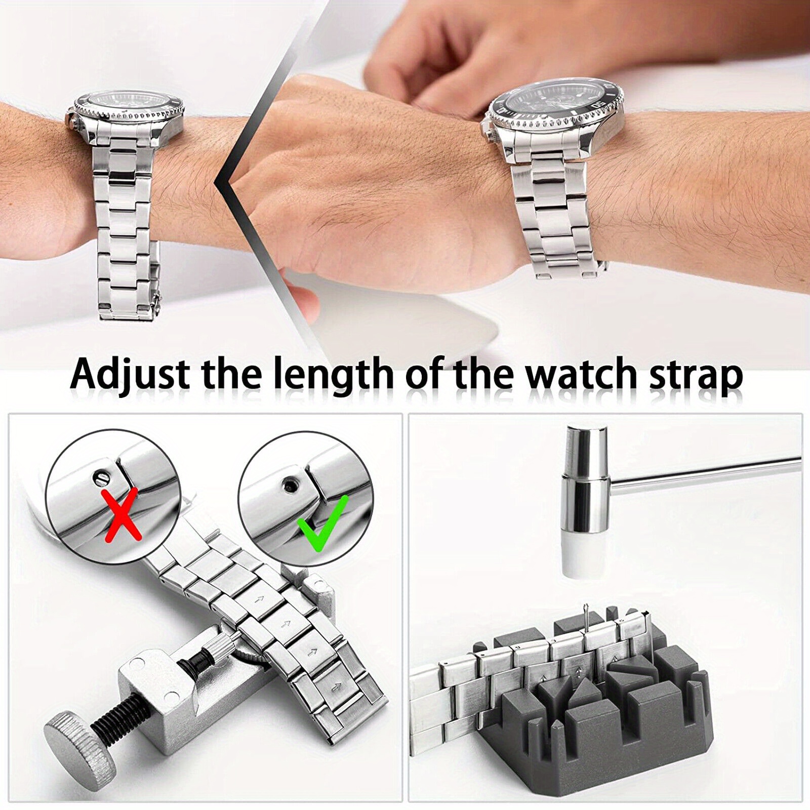 Metal Watch How To Remove Watch Links With Arrows Removing Fossil