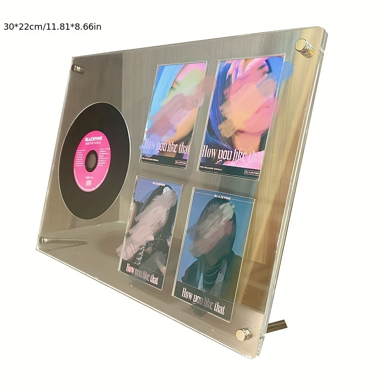 1Pc 2 Inch Gradient Color Hollow Album, Cartoon Kpop Small Card Storage  Albums, Mini Cute Photo Album, PVC Love Transparent Glitter Card Holder
