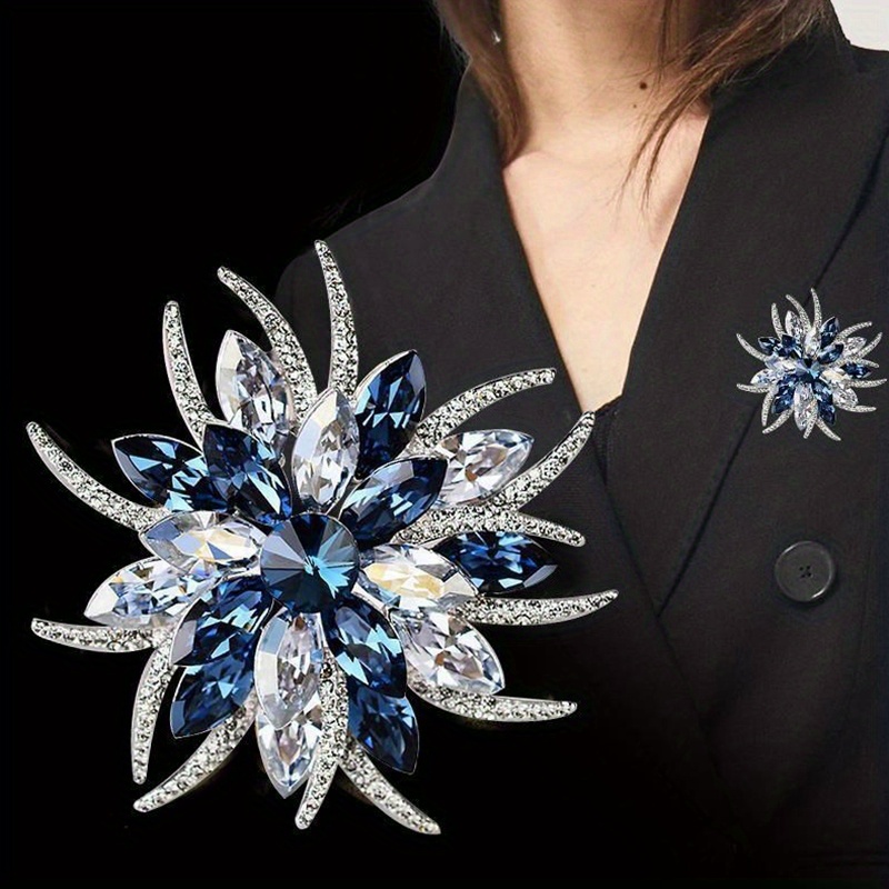 Flor De Globo De Diamantes De Imitación Broches Elegantes - Temu