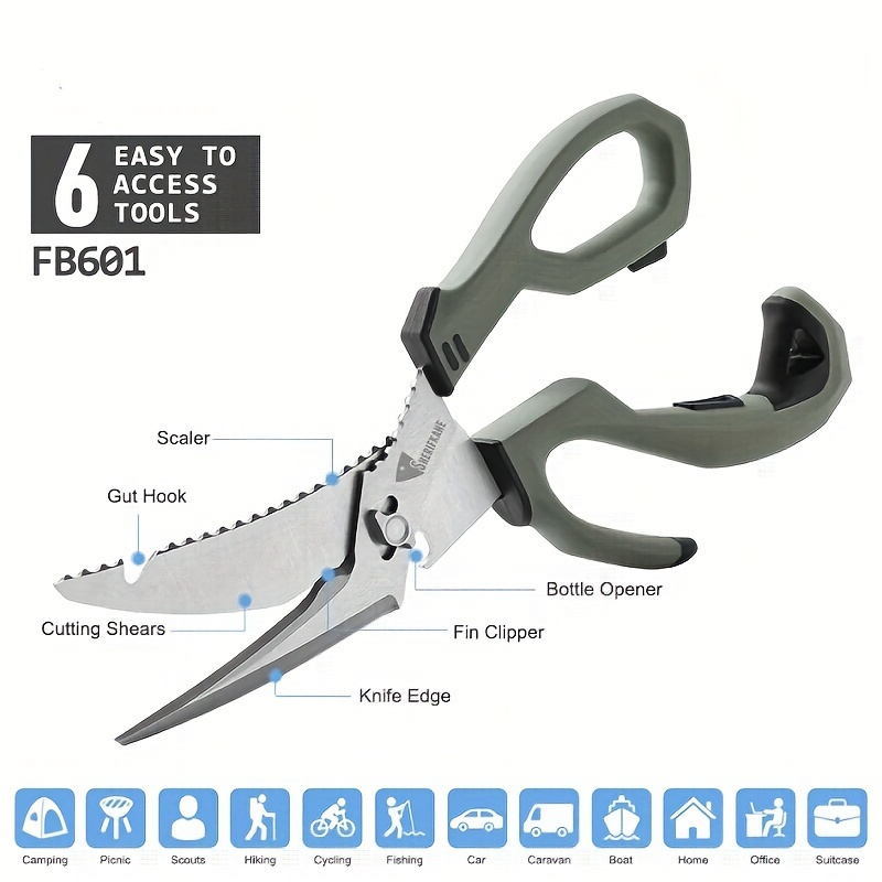 Professional Fishing Scissors: Anti slip Grip Multi purpose - Temu