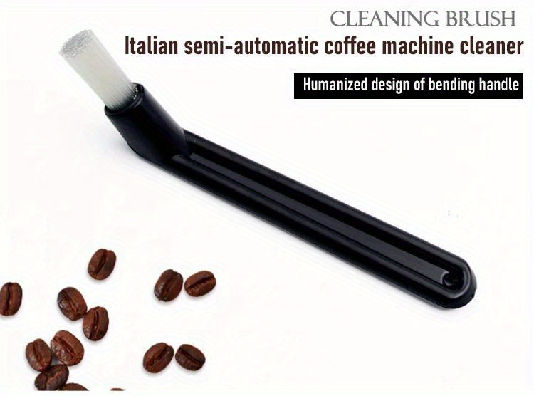 Ergonomic Espresso Machine Cleaning Brush with Plastic Handle, Keyboard and Coffee Grime Remover Tool, 14.0cm