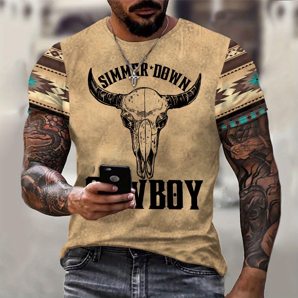 

Men's -inspired T-shirt - 3d Print, Crew Neck, Short Sleeve, Oversized Casual Streetwear Top For Summer