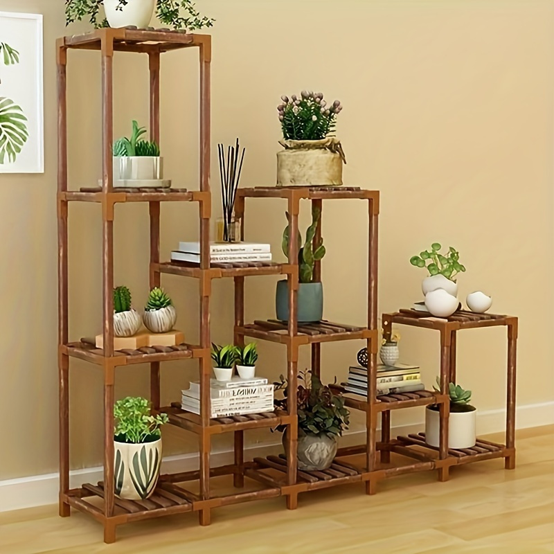Scaffale per piante in legno appeso a 3 livelli scaffali per fioriera  scaffale per vasi da fiori scaffale per espositore multiplo scaffale per  interni all'aperto
