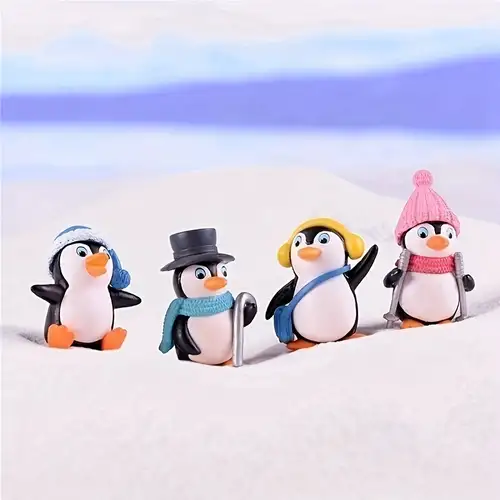4 Stück/Set Mini Pinguin Ornamente Feengarten Bonsai - Temu Germany