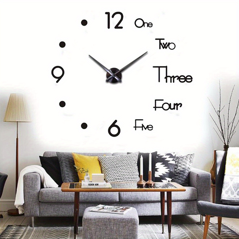 Comprar Reloj de pared Digital con pegatina 3D, reloj de diseño moderno  DIY, reloj de pared para cocina, sala de estar, aguja de cuarzo, decoración  del hogar