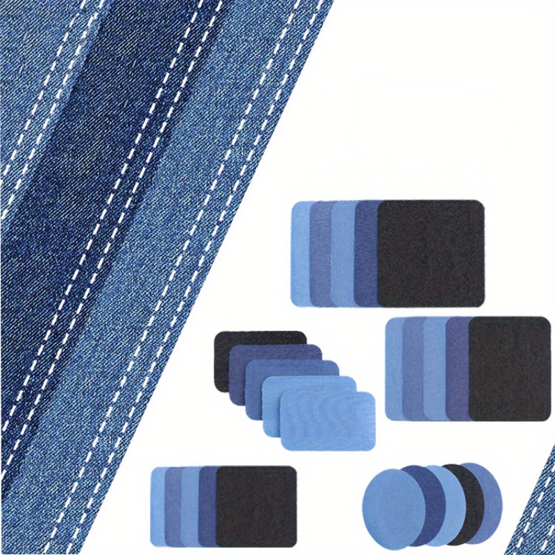 Denim Patch Set Versatile Fabric Patches For Clothing Repair - Temu