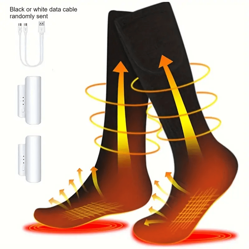 1 Par Calcetines Térmicos Batería 3 Ajustes Calentamiento - Temu