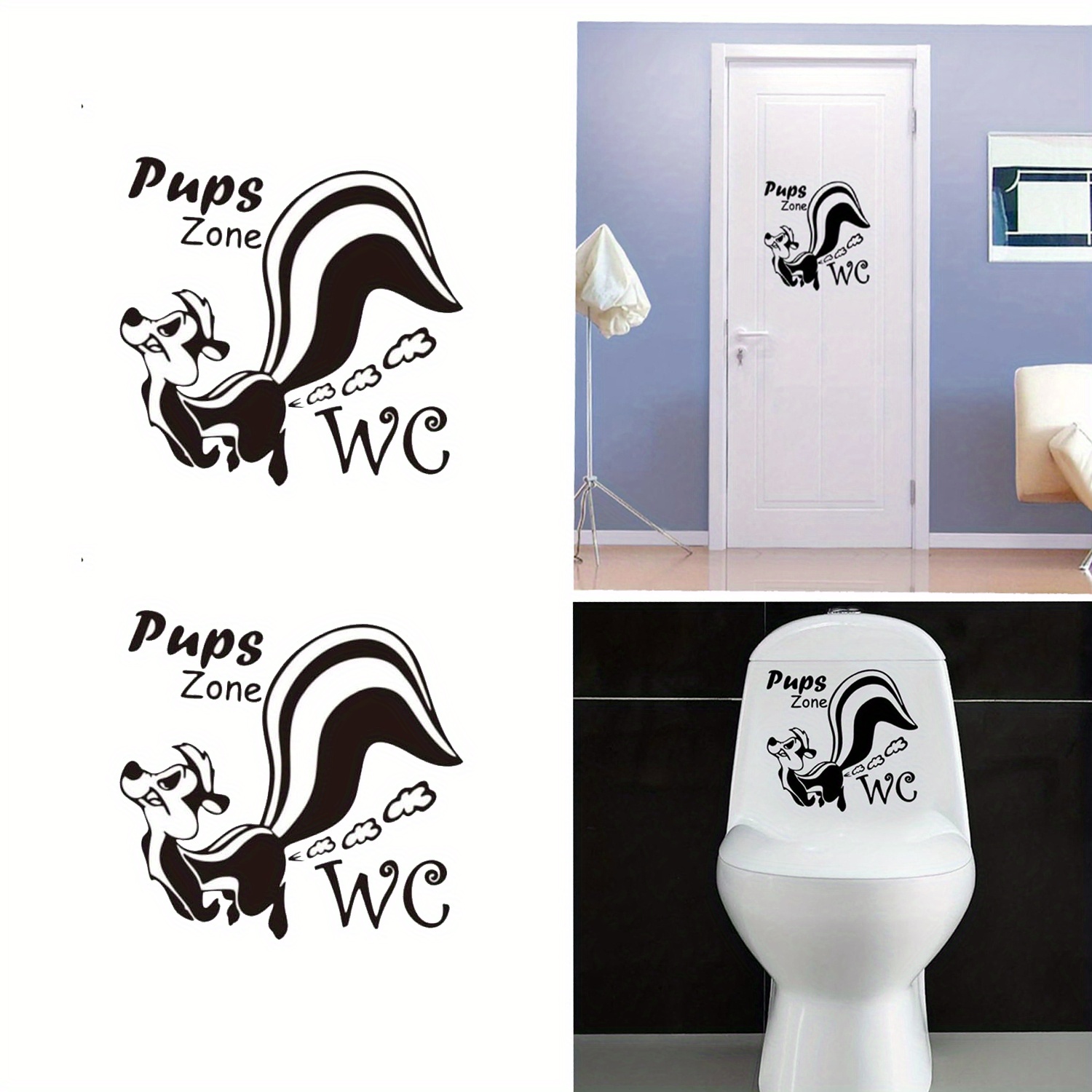 Cartoon Cute Elephant Toilet Stickers Wc Bathroom Decoration - Temu