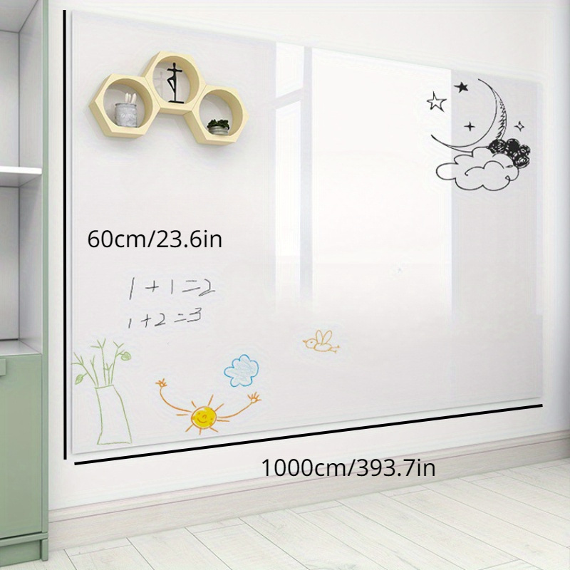 Wide Long Electrostatic Whiteboard Wall Sticker Home - Temu