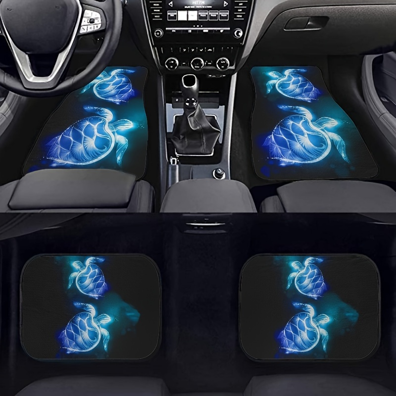 Turtle Hibiscus Car Floor Mats Custom Blue Car Accessories Car interior  accessories non-slip floor mats - AliExpress