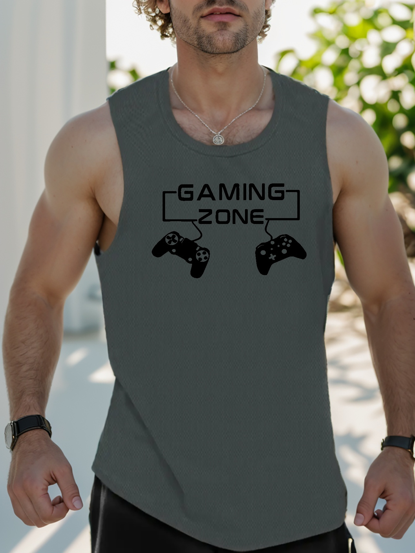 Game Consoles Print Tank Top Men Trendy Sleeveless Top Men's - Temu Canada