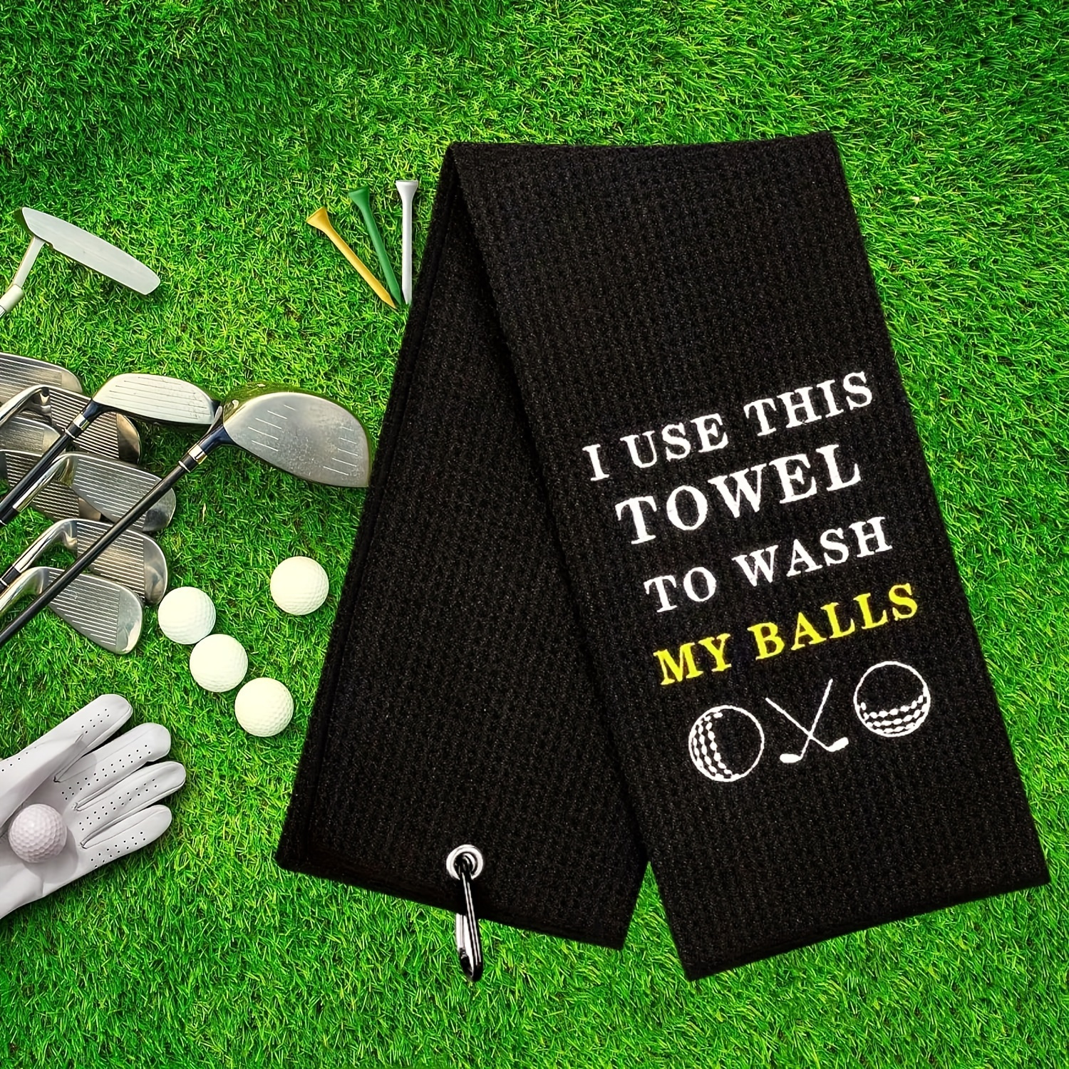 Funny Golf Towel with Clip for Women
