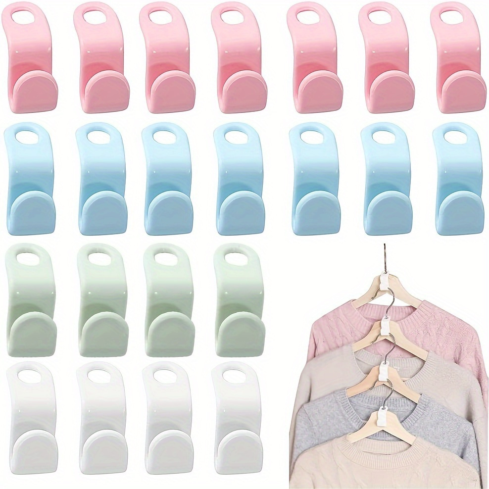 100 Pcs Connecting Buckle Hooks for Hangers,Space Saving Triangles Hanger  Connectors Extender Clips Pack Clothes Hat Collapsible Hangers Accessory  for Closet Clothes Organizer 
