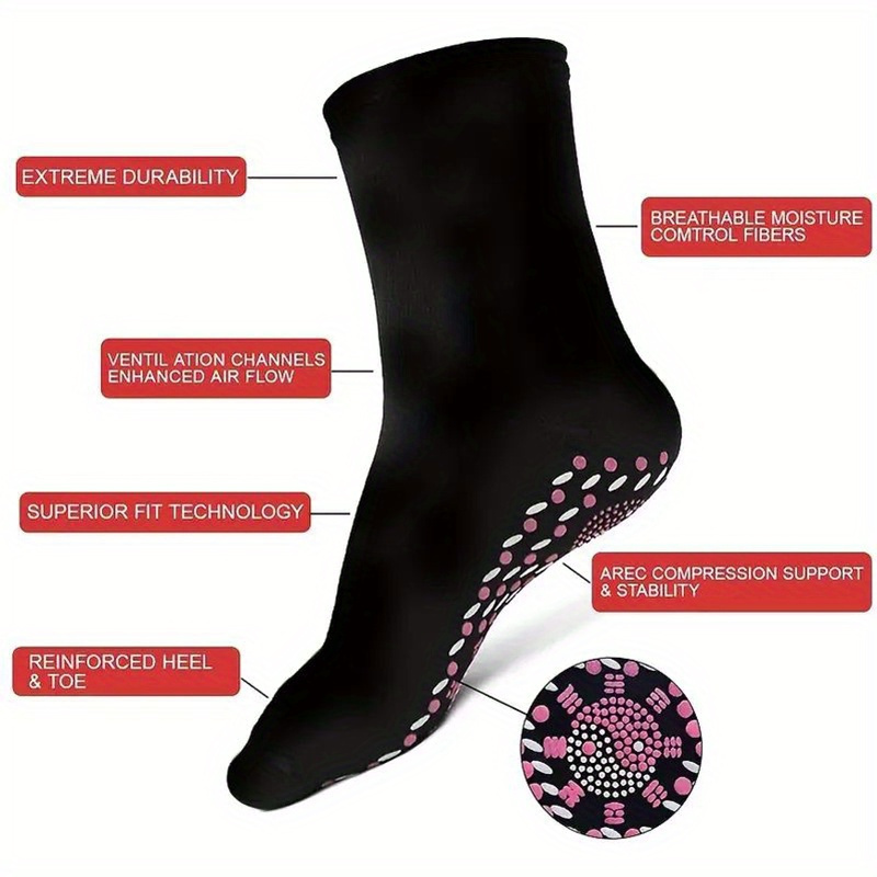 3 Pairs Slimming Tourmaline Magnetic Socks For Men