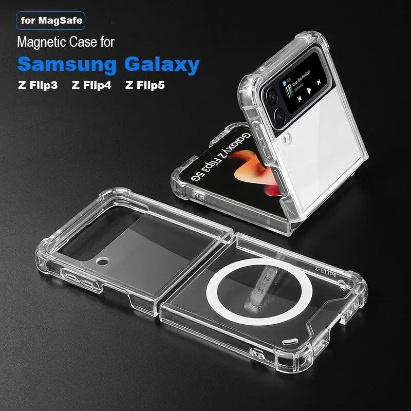 Funda de silicona con anillo Samsung Transparente para Galaxy Z Flip3 5G -  Funda para teléfono móvil