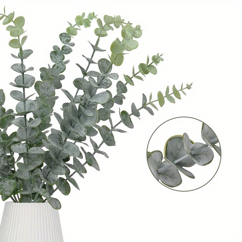 12pcs Decoración Eucalipto Artificial Hojas Eucalipto Ramas - Temu