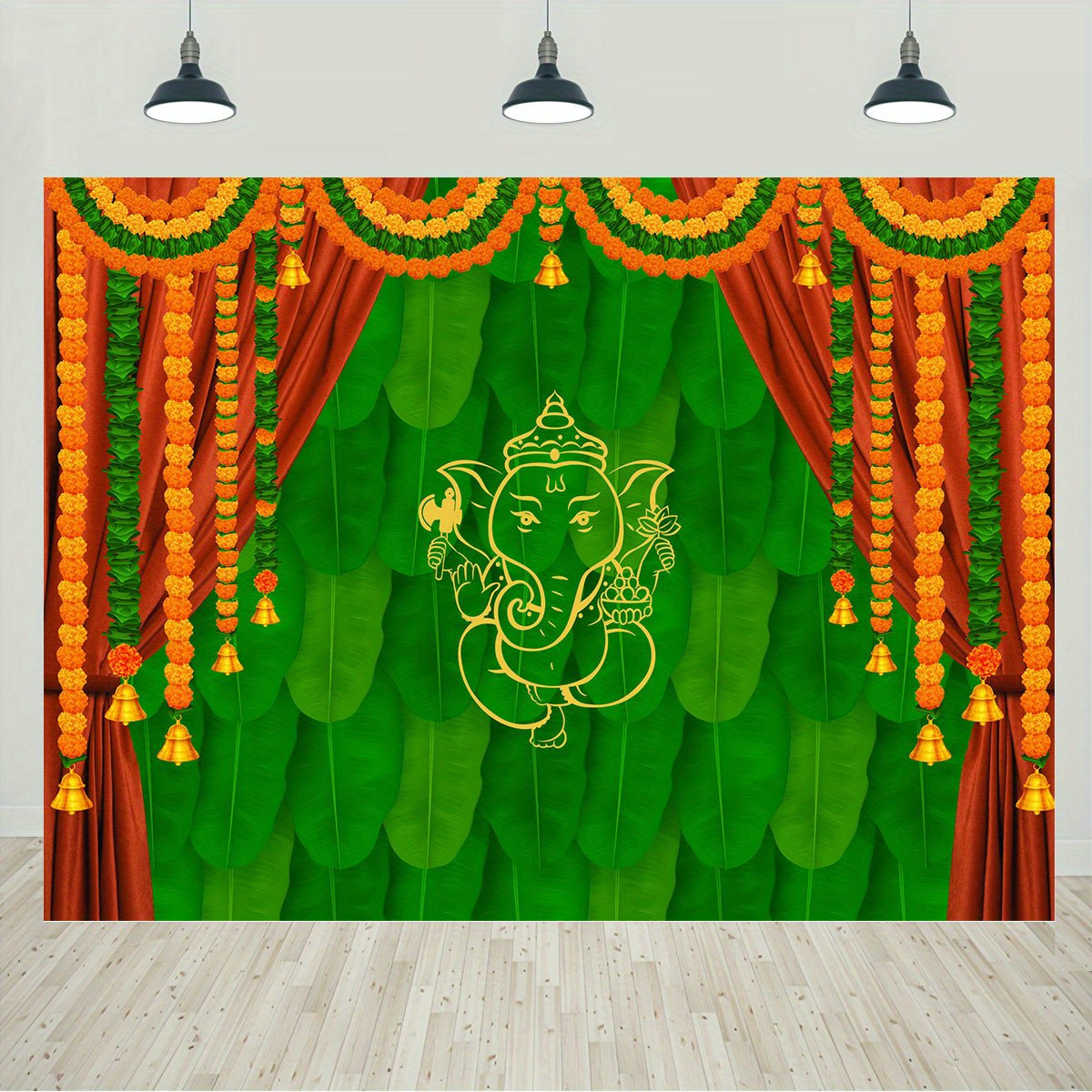 Pooja Decor, Pooja Backdrop,wedding Decor, Indian Kolam Pooja, Pooja  Backdrop Decoration, Kolam Backdrop 