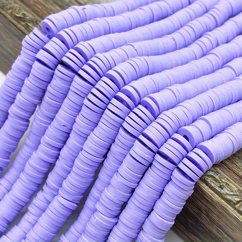 Flat Round Polymer Clay Colorful Beads for Handmade Jewelry Making