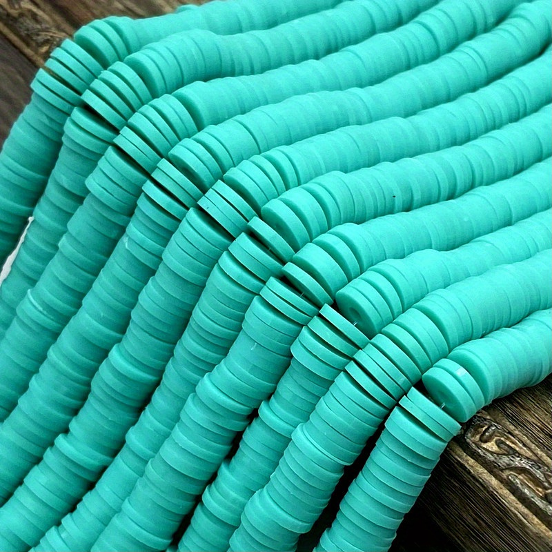 Flat Round Polymer Clay Colorful Beads for Handmade Jewelry Making