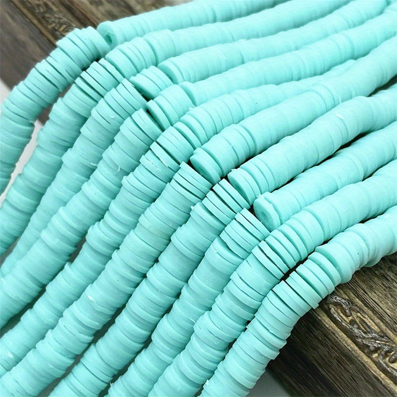 Flat Round Polymer Clay Colorful Beads for Handmade Jewelry Making