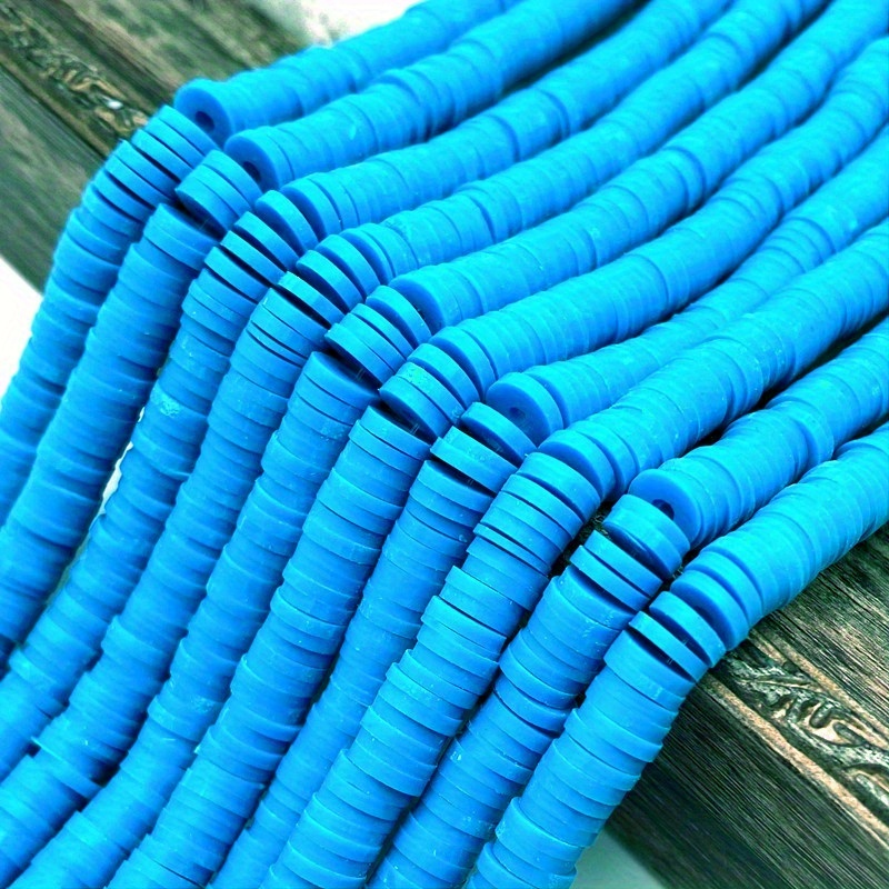 Flat Round Polymer Clay Colorful Beads for Handmade Jewelry Making