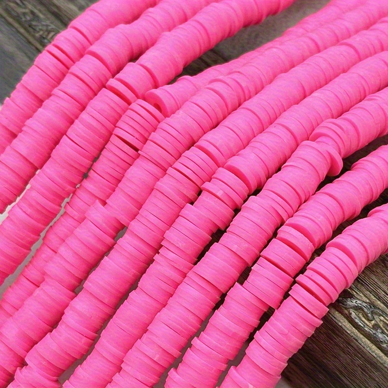 Flat Round Polymer Clay Colorful Beads for Handmade Jewelry Making